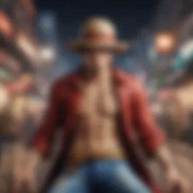 A vibrant display of the unique art style that defines One Piece manga