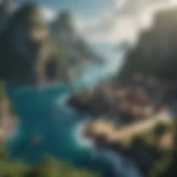 A detailed map of the world of One Piece showcasing various islands and territories