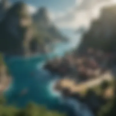 A detailed map of the world of One Piece showcasing various islands and territories