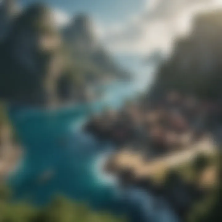 A detailed map of the world of One Piece showcasing various islands and territories