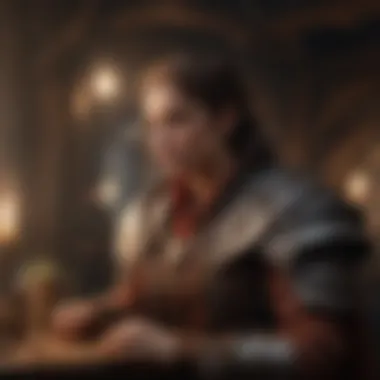 Characters engaged in storytelling within a grand roleplay scenario