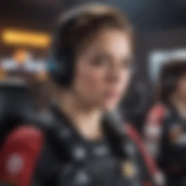 Exciting esports competition with enthusiastic audience