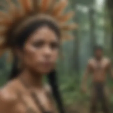 A cultural celebration in the Amazon, emphasizing community and resilience through traditional practices.