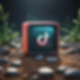 Vibrant display of popular TikTok hashtags in a creative layout