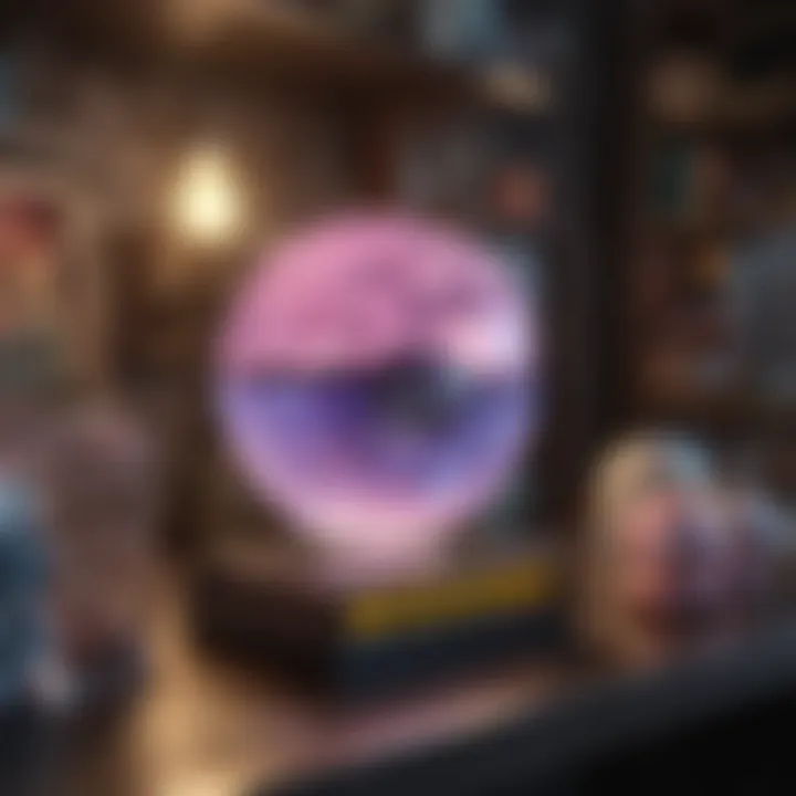 Collector's display of Pokémon Crystal memorabilia