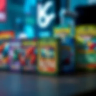 Diverse Pokémon Card Pack Designs A vibrant collection of Pokémon card packs showcasing their unique designs