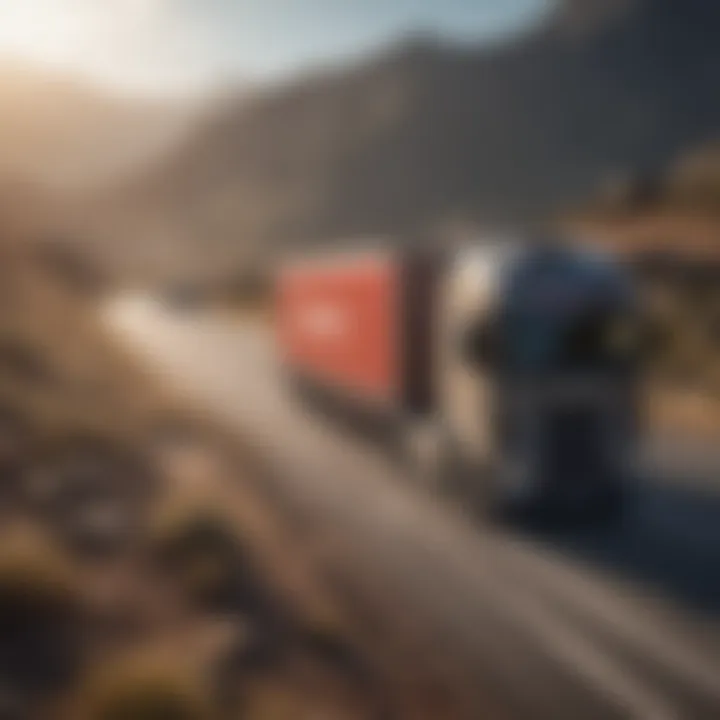 A captivating landscape scene from a truck simulator game, illustrating the immersive environments drivers navigate.