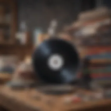 An artistic representation of various record categories