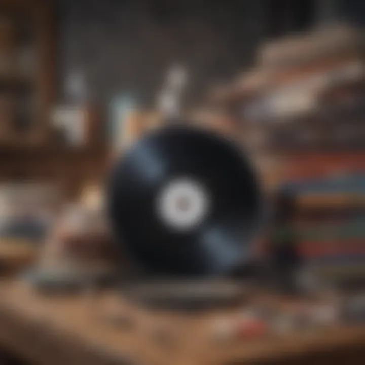 An artistic representation of various record categories