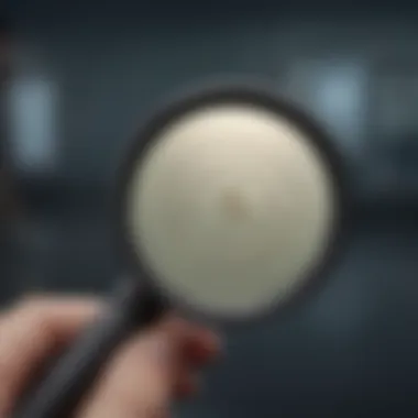 Detailing the Update Button Functionality Illustration showing a magnifying glass focusing on the update button in Genshin Impact
