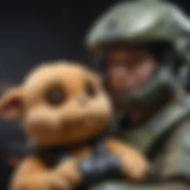 Halo Grunt plush held by a fan, illustrating the emotional connection.