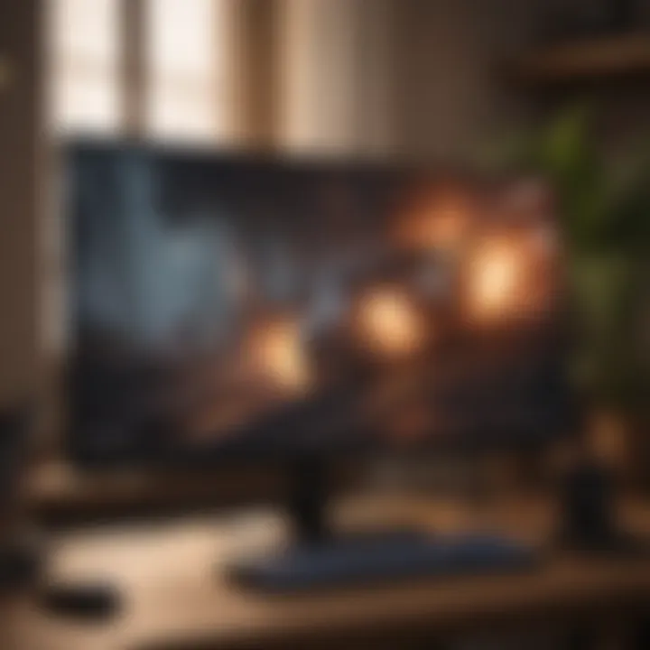 High refresh rate gaming monitor in action