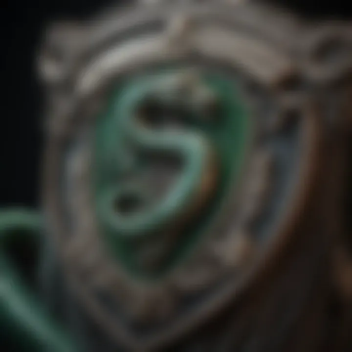 Slytherin's serpent symbol, illustrating ambition and cunning.