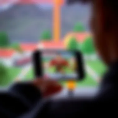 Roblox Mobile Access Mobile device displaying Roblox application