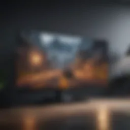 High-resolution television displaying vibrant gaming graphics