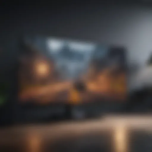 High-resolution television displaying vibrant gaming graphics