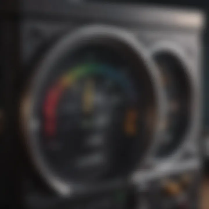 Close-up of input lag measurement tools