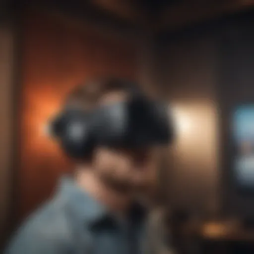 Virtual Reality Headset Displaying VR TV Show