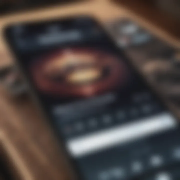 A close-up of the music selection screen on Instagram