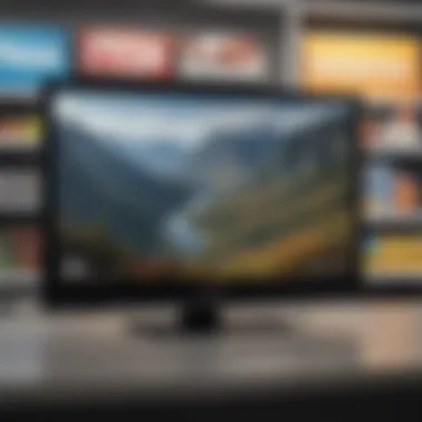 Close-up of Walmart 50-inch TV display