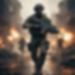 Intense combat scene in Modern Warfare 3 on Xbox One