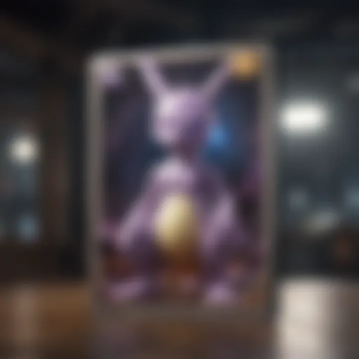 Intriguing Oversized Mewtwo Pokemon Card