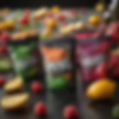 Juice GFuel Flavor Packets A vibrant display of Juice GFuel flavor packets