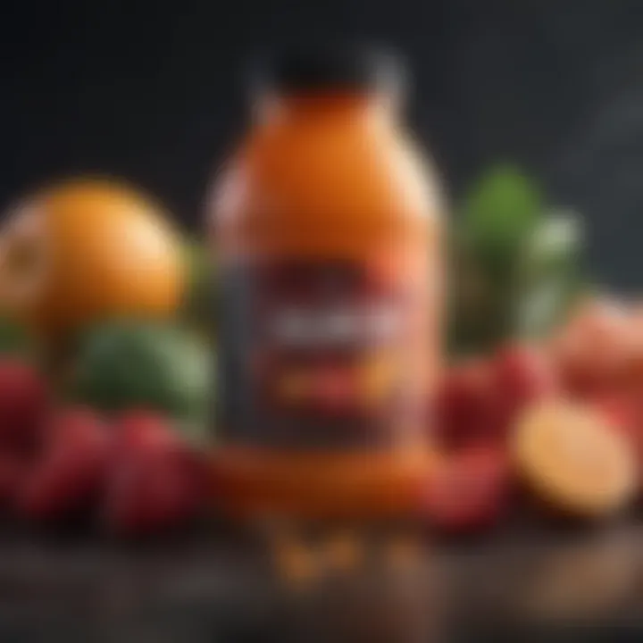 An infographic showcasing the nutritional content of Juice GFuel