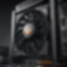 Close-up view of a high-performance liquid cooler for gaming PC