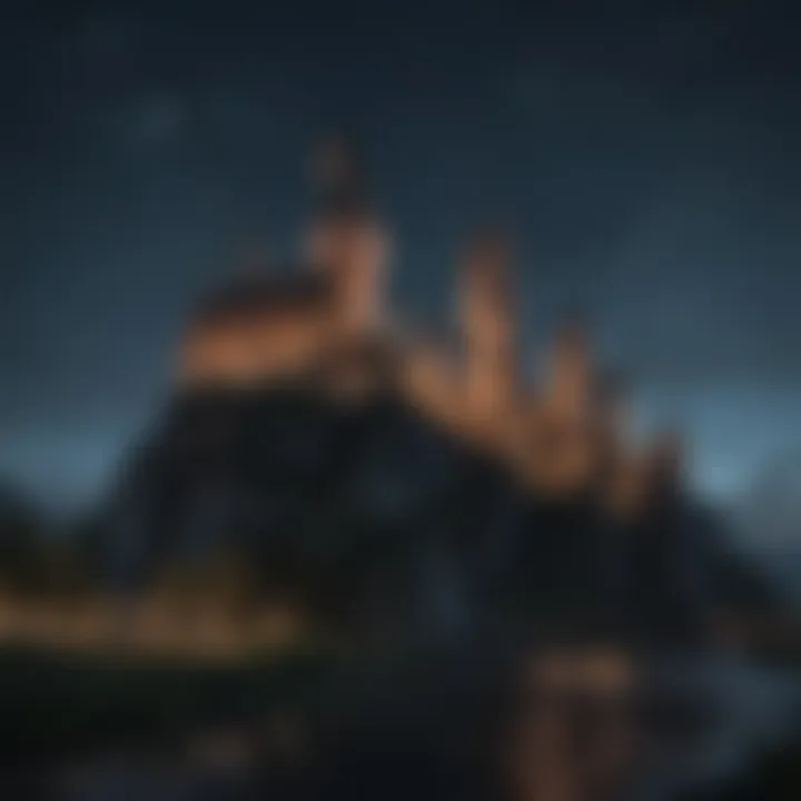 Magical Hogwarts Castle at Night