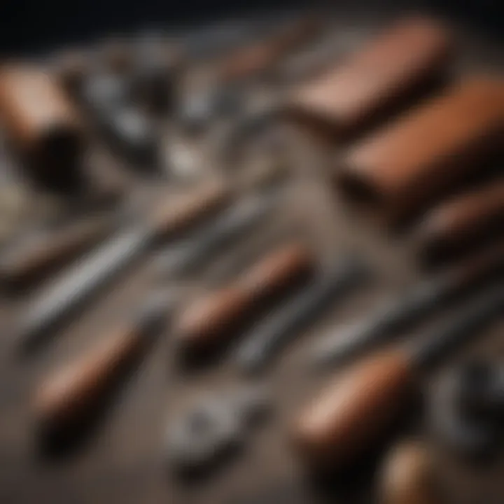 Selection of high-quality leather crafting tools