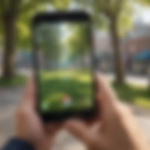 A detailed view of a smartphone screen showing a Pokémon Go throw in action