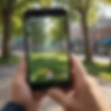 Executing a Precision Throw in Pokémon Go A detailed view of a smartphone screen showing a Pokémon Go throw in action