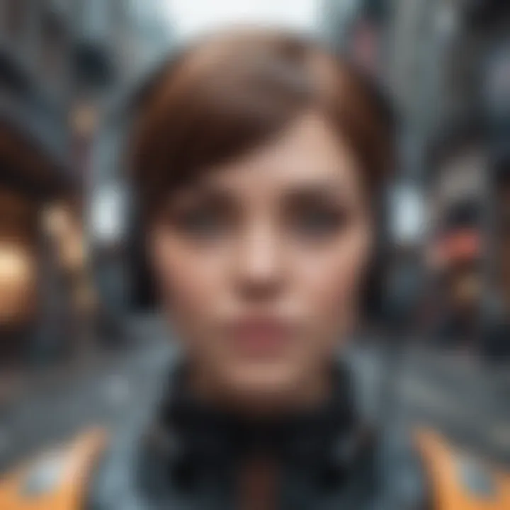Futuristic digital artwork with futuristic elements