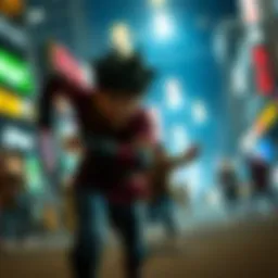 Dynamic action scene from the latest My Hero Academia movie