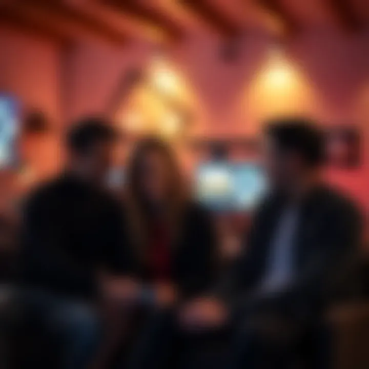 A group of friends engaging in online gaming