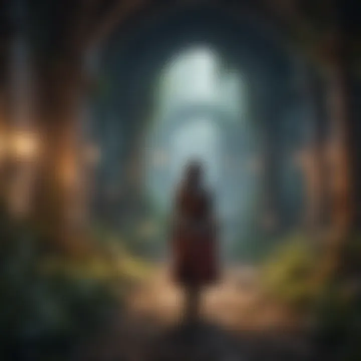 Navigating a mystical world in a fantasy adventure game