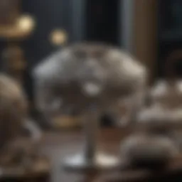 Elegant vintage silver jewelry on display