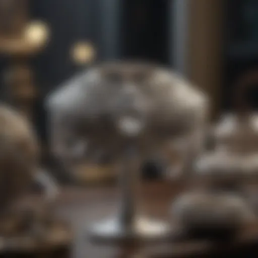 Elegant vintage silver jewelry on display