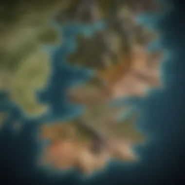 A map showcasing new lands in Westeros