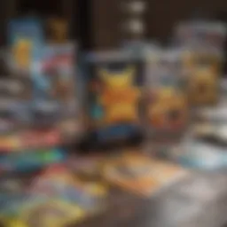 Colorful display of popular Pokémon cards