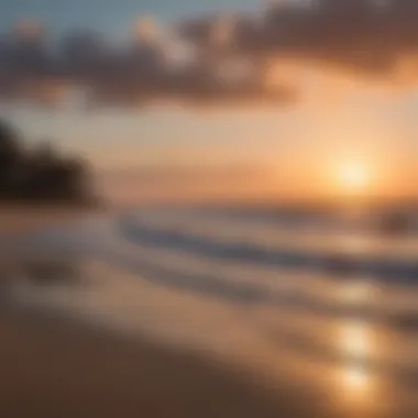 Sunset over the Outer Banks coastline