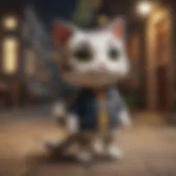 Sleek and Stylish Feline Character in Animal Crossing