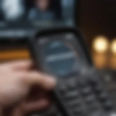 Close-up of a remote control navigating Black Mirror episodes