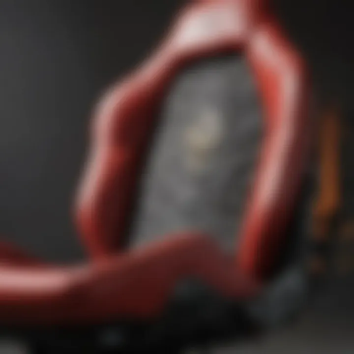 A close-up view of the materials used in the Secretlab Targaryen Chair highlighting durability and comfort.