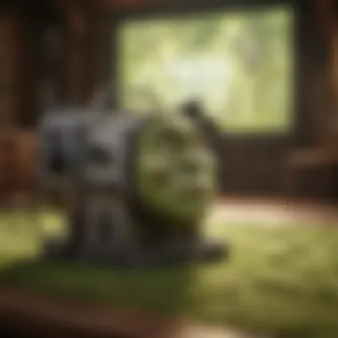 Vintage movie projector displaying Shrek film
