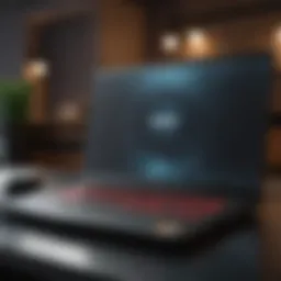 Gaming laptop with webcam - sleek design
