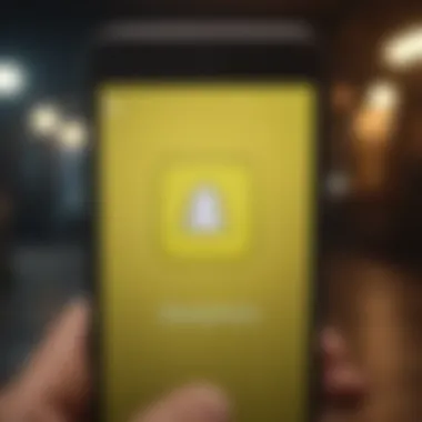 Snapchat logo on smartphone screen