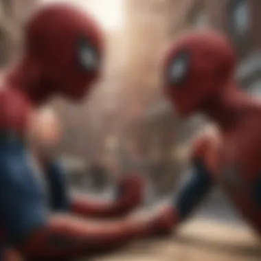 Spider-Man facing off against a formidable villain