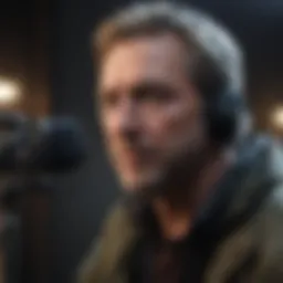 Steve Downes at a voice acting session